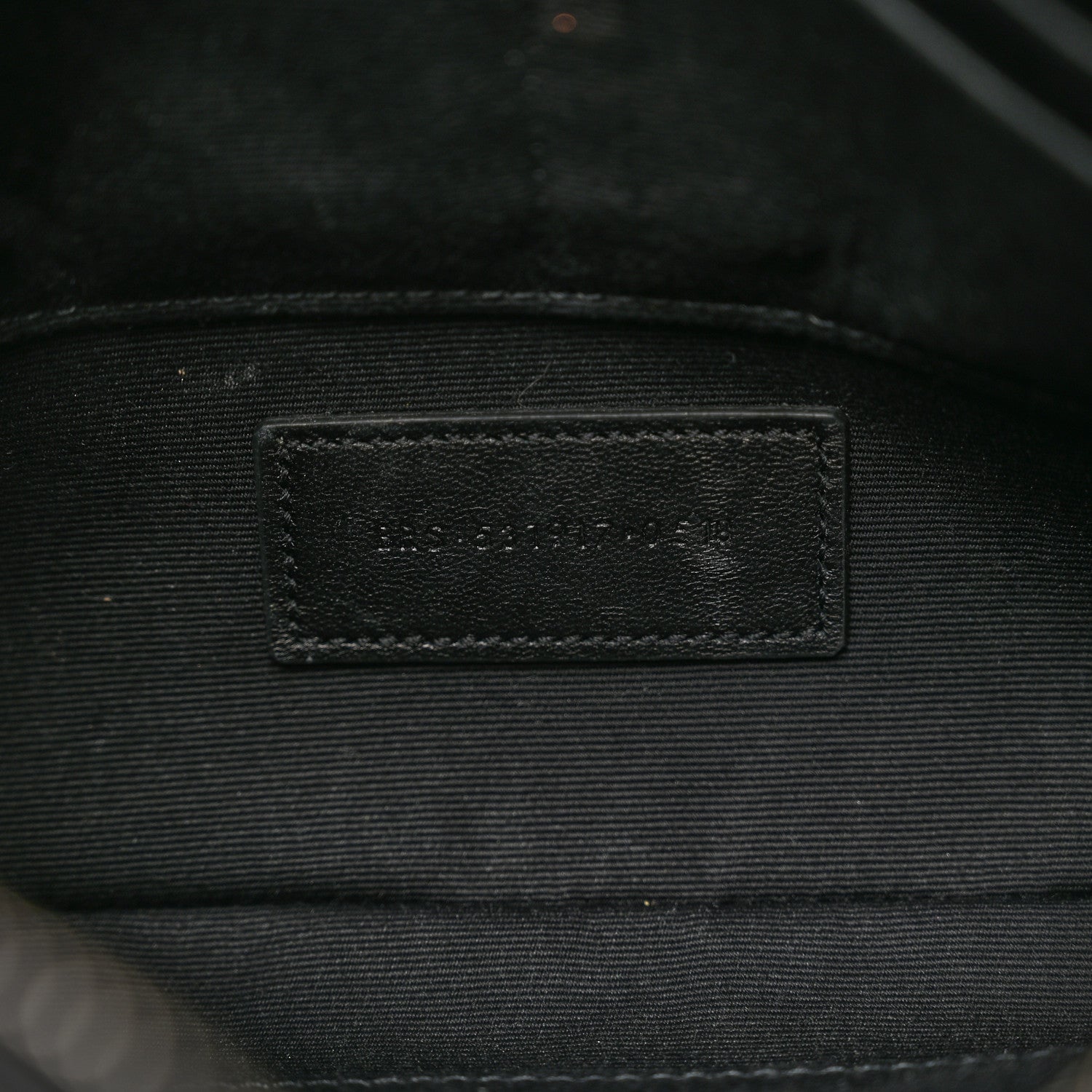 Saint Laurent Calfskin Crocodile Embossed Monogram Zip Pouch Black 6 of 7