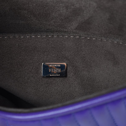 Fendi Shiny Nappa Trapuntata Micro Double Baguette Purple 7 of 7
