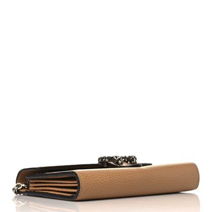 Gucci Dollar Calfskin Crystal Mini Dionysus Chain Wallet Natural Tan Black Diamond 4 of 11
