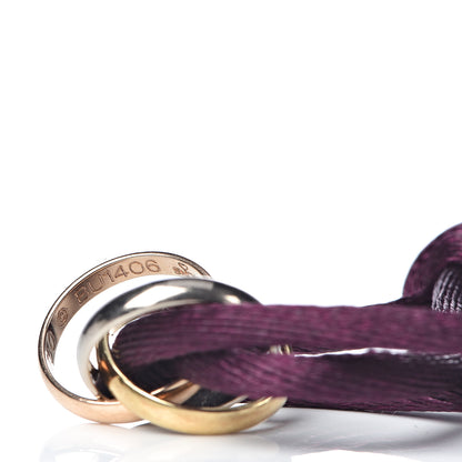 Cartier 18K Pink Yellow White Gold Trinity Adjustable Cord Bracelet Purple 5 of 6