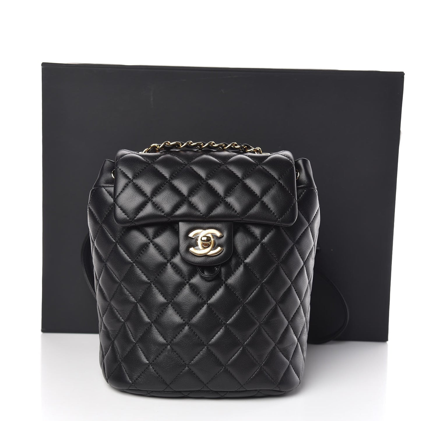 Lambskin Quilted Mini Urban Spirit Backpack Black