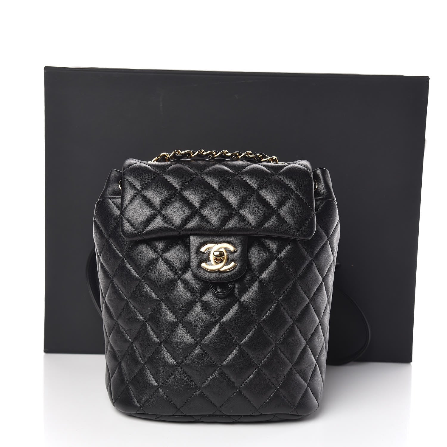 Chanel Lambskin Quilted Mini Urban Spirit Backpack Black 10 of 10
