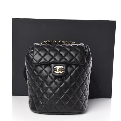Chanel Lambskin Quilted Mini Urban Spirit Backpack Black 10 of 10