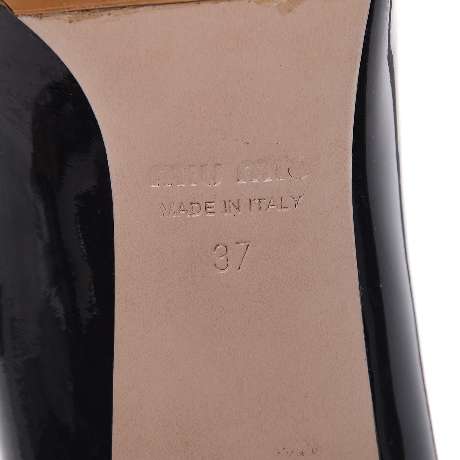 Miu Miu Patent Crystal Heel Pumps 37 Black 7 of 13