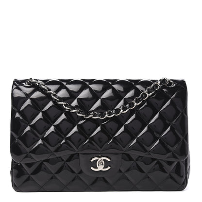 Chanel Patent Quilted Jumbo Double Flap Black 1 of 11