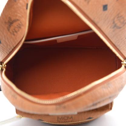 MCM Visetos Mini Stark Backpack Cognac White 5 of 10