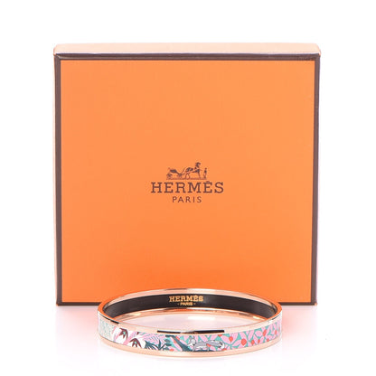 Hermes Enamel Dans un Jardin Anglais Printed Bracelet 62 Baroque 5 of 5