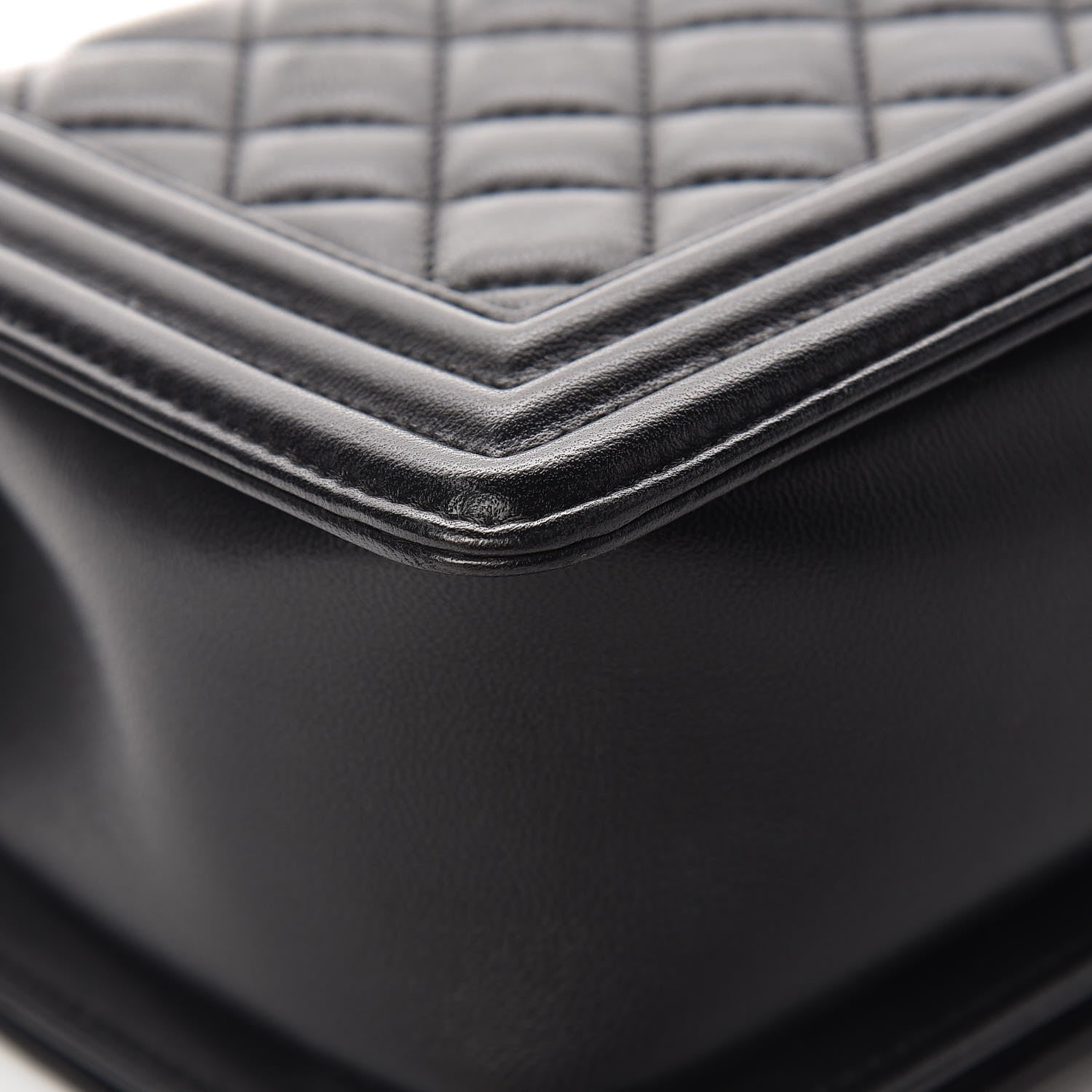 Chanel Lambskin Quilted Medium Boy Flap Black 12 of 14