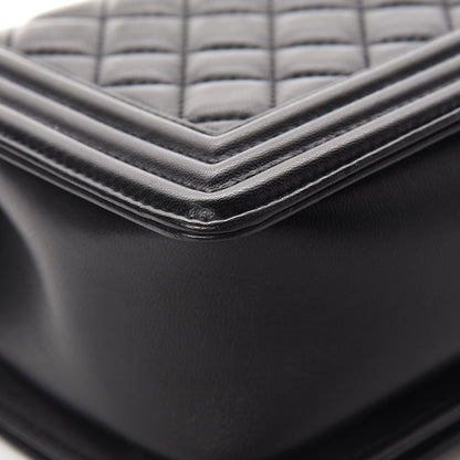 Chanel Lambskin Quilted Medium Boy Flap Black 12 of 14