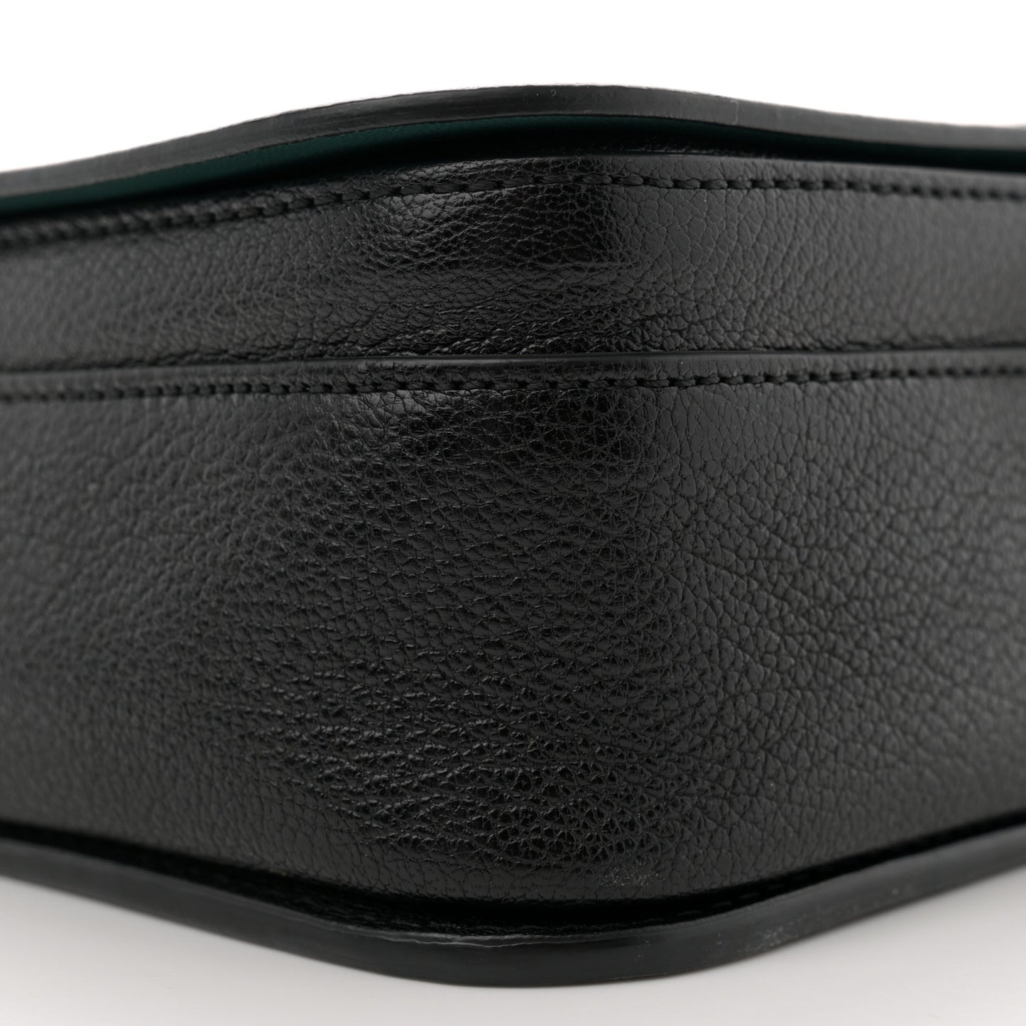 Calfskin Square Satchel Black