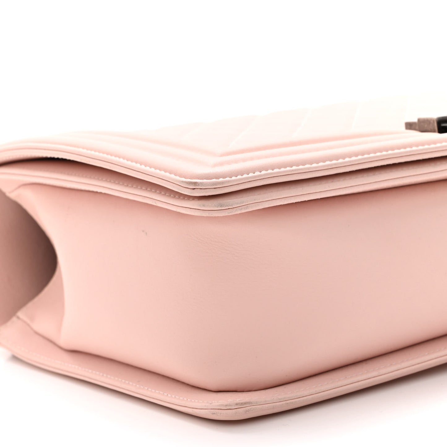 Calfskin Quilted New Medium Boy Flap Light Pink