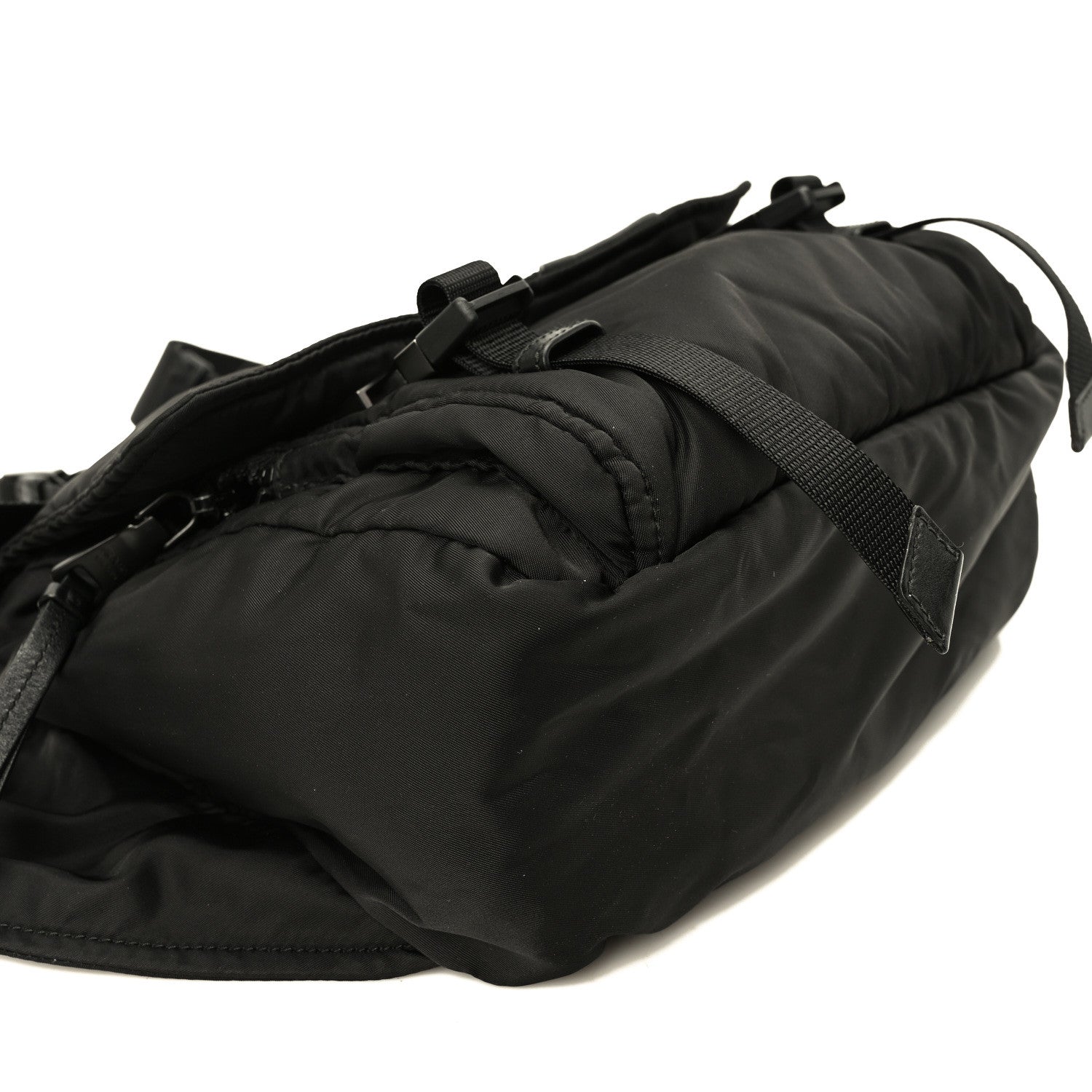 Prada Tessuto Nylon Logo Messenger Bag Black 8 of 9