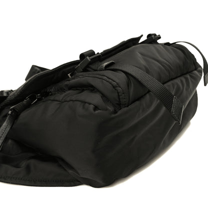 Prada Tessuto Nylon Logo Messenger Bag Black 8 of 9