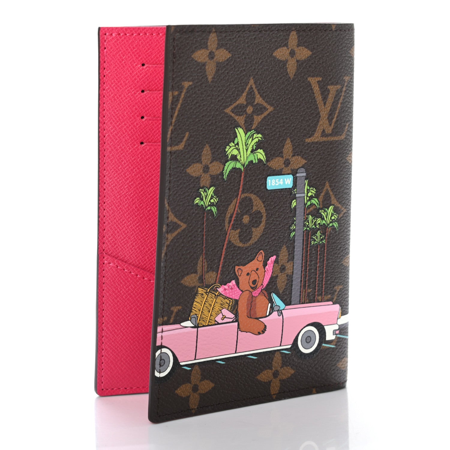 Louis Vuitton Monogram 2021 Christmas Animation Hollywood Passport Cover Fuchsia 3 of 6