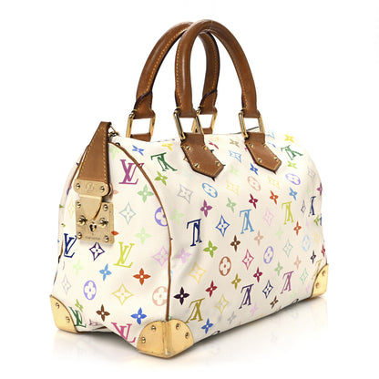 Louis Vuitton Monogram Multicolor Speedy 30 White 3 of 17