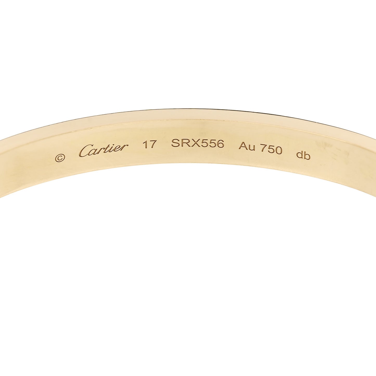 18K Yellow Gold LOVE Bracelet 17