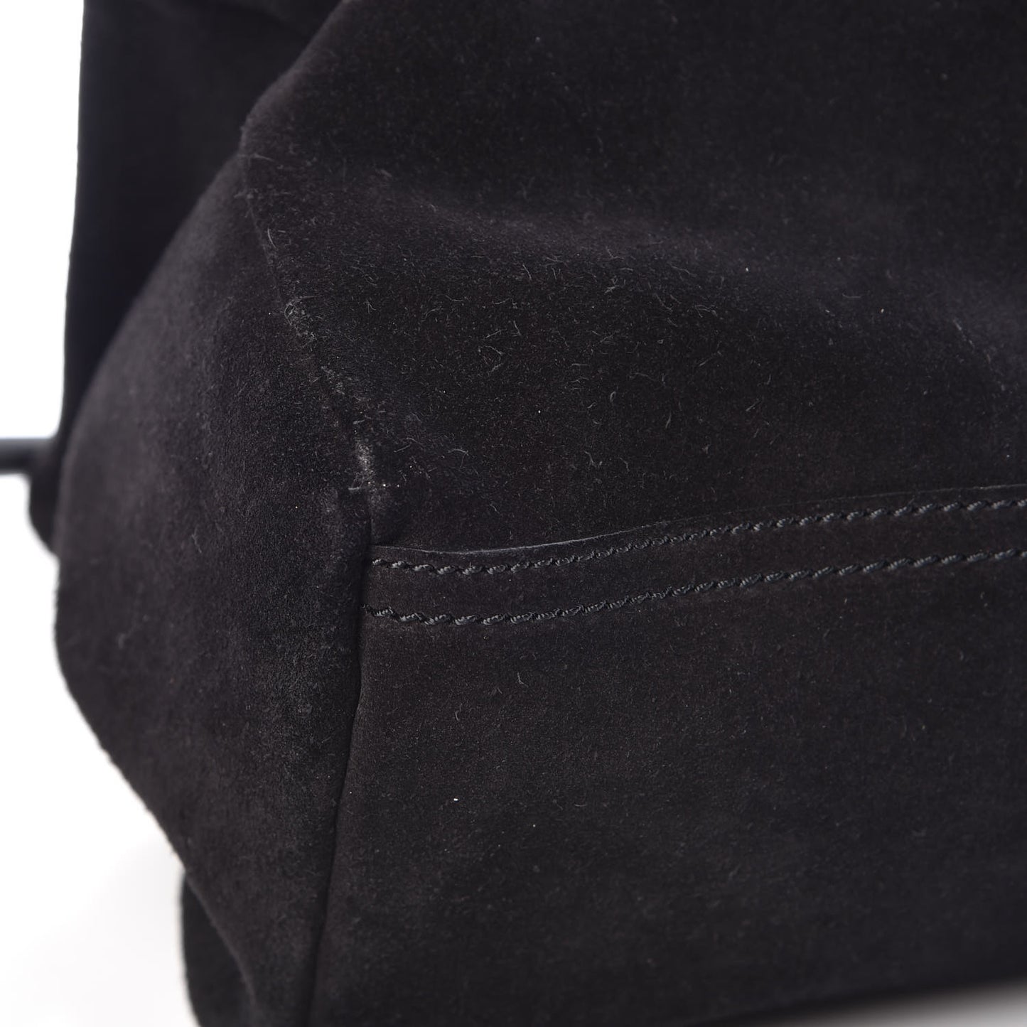 Suede Studded Small Pandora Black