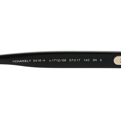 Chanel Acetate Oval Sunglasses 5416-A Black Beige 5 of 7