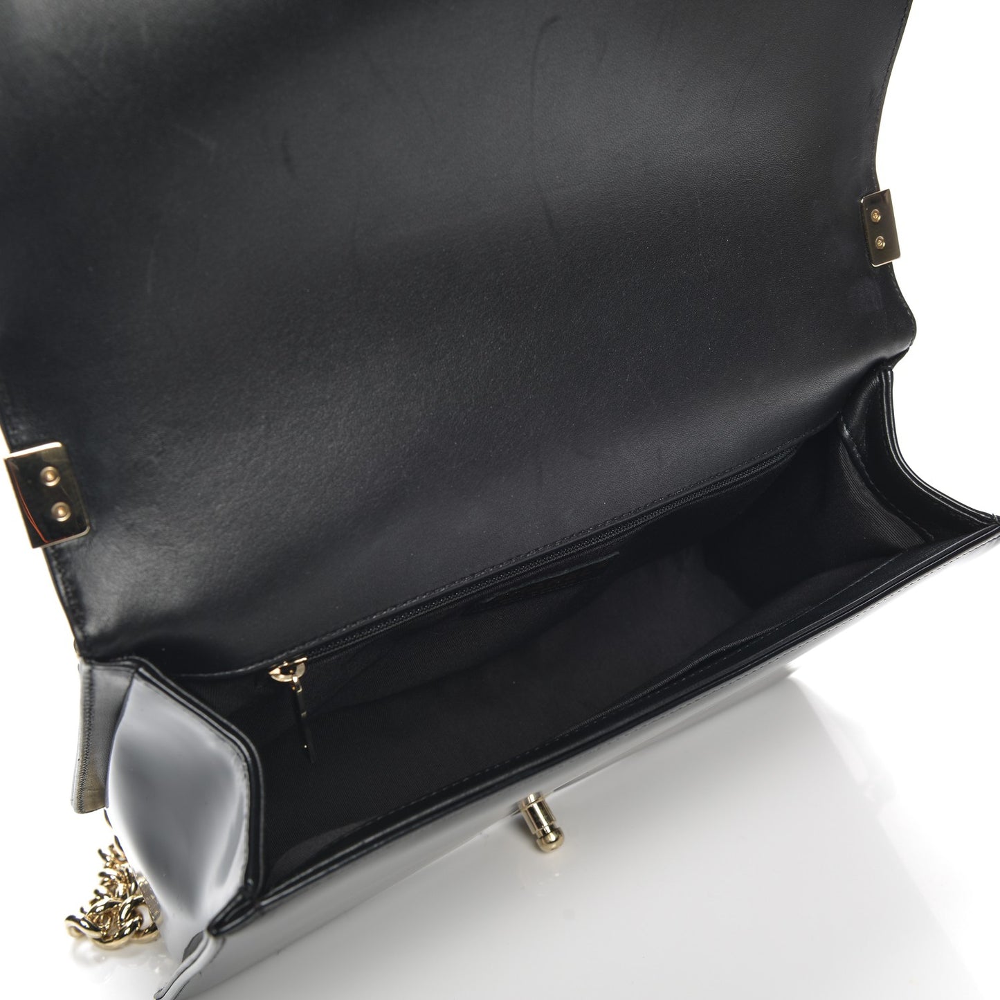 Iridescent Calfskin Quilted New Medium Boy Flap Black
