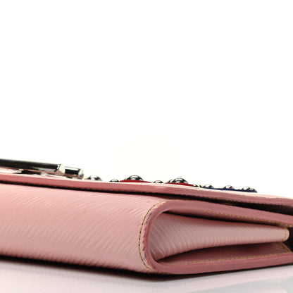 Louis Vuitton Epi Mechanical Flowers Twist Chain Wallet Rose Ballerine 9 of 9