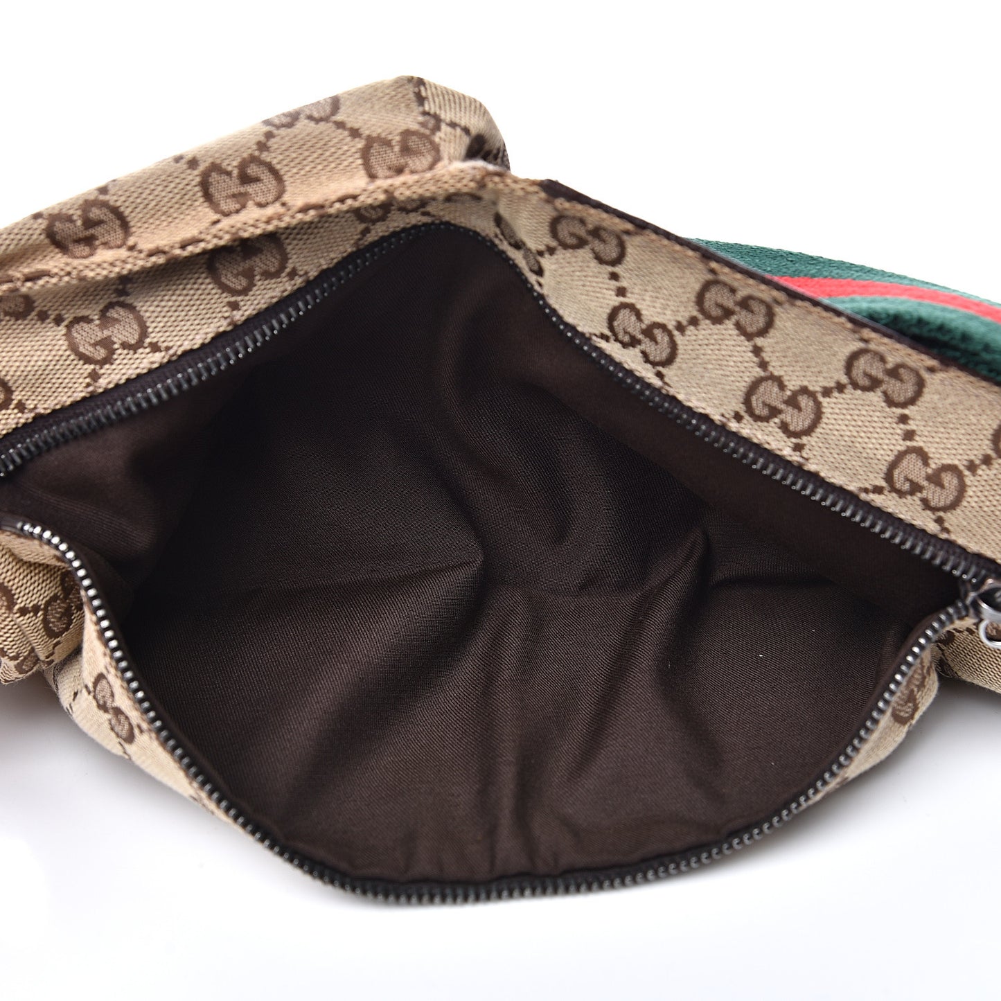 Monogram Web Belt Bag Dark Brown