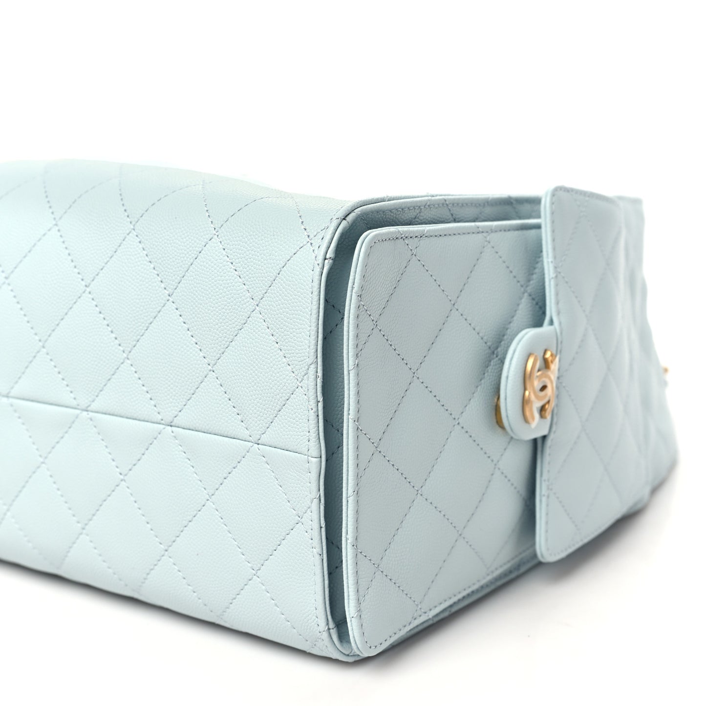 Caviar Quilted Medium Chanel 25 Handbag Light Blue