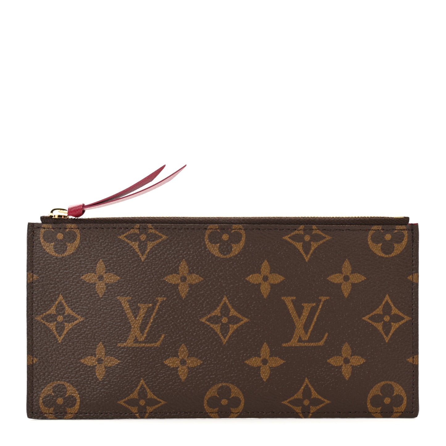 Monogram Felicie Chain Wallet Zippered Insert Fuchsia