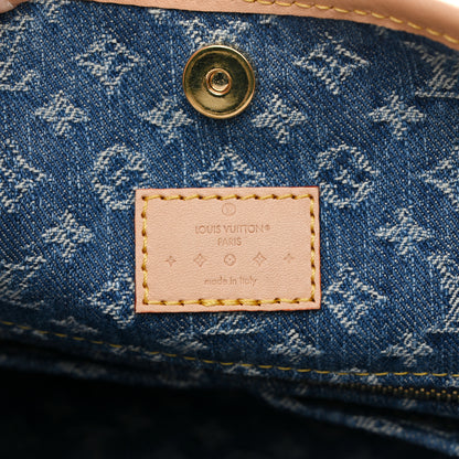 Louis Vuitton Monogram Denim CarryAll MM Blue 7 of 12
