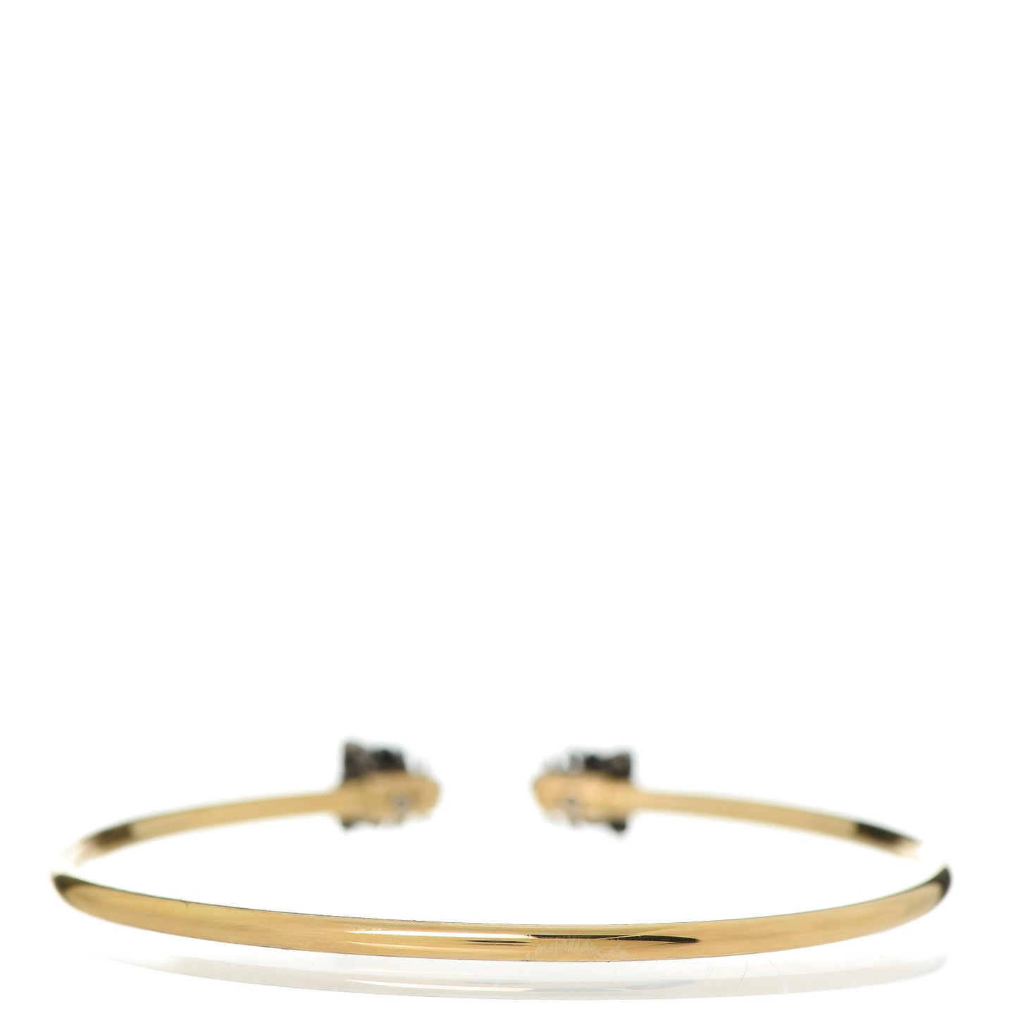 18K Yellow Gold Sterling Silver Gray Diamond Le Marche Des Merveilles Bee Cuff Bracelet