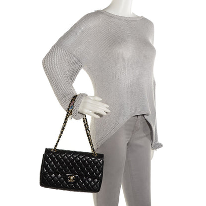 Chanel Lambskin Quilted Valentine Charms Medium Single Flap Black 2 of 8