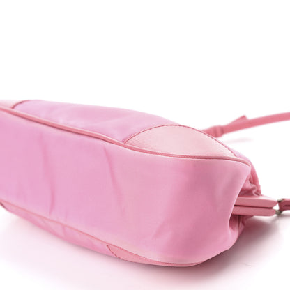 Prada Tessuto Nylon Saffiano Kisslock Shoulder Bag Rosa 7 of 12