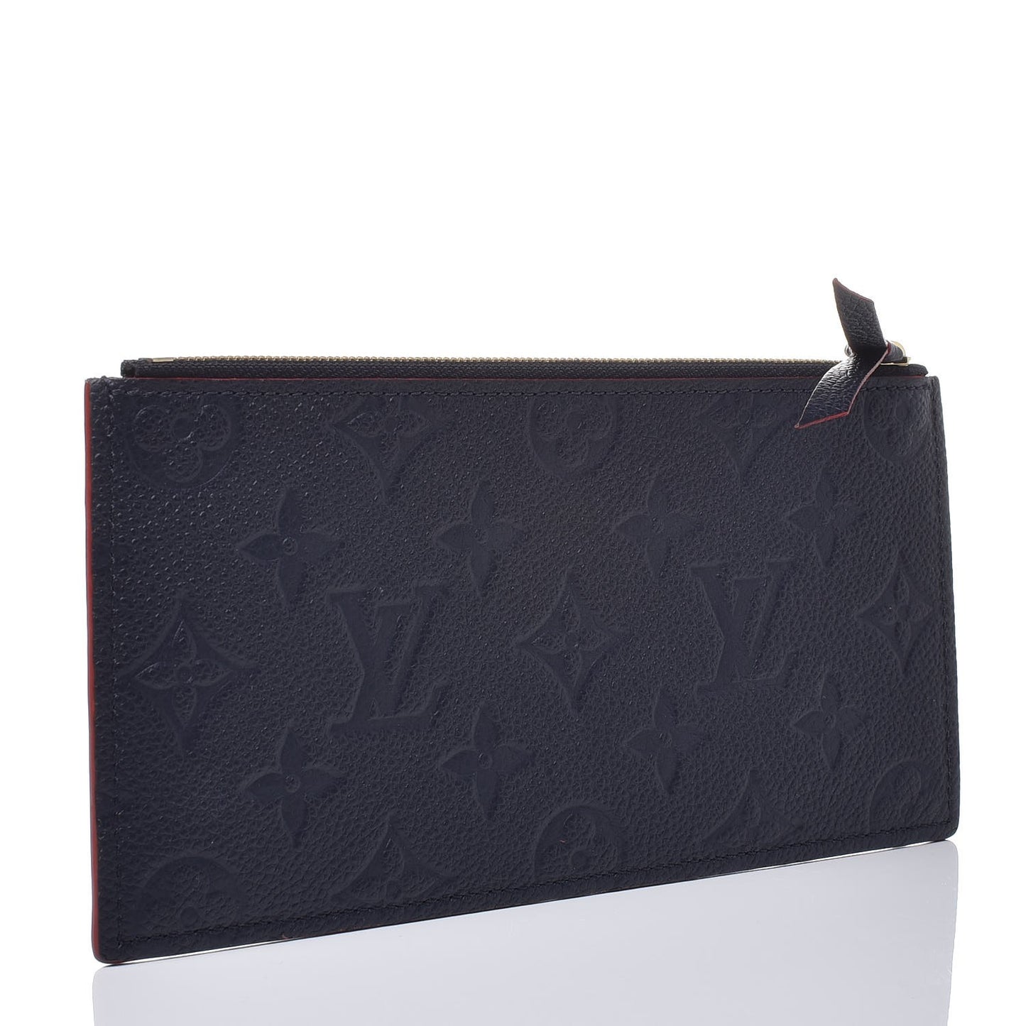 Empreinte Felicie Chain Wallet Zippered Insert Marine Rouge
