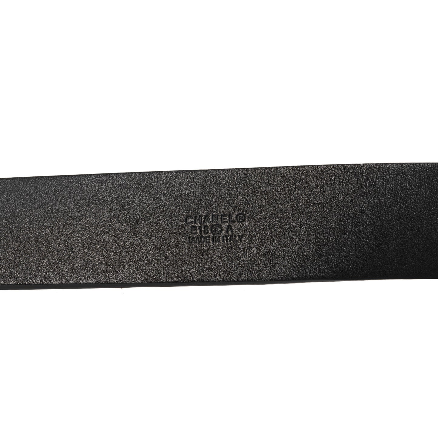 Glazed Calfskin CC Belt 75 30 Black