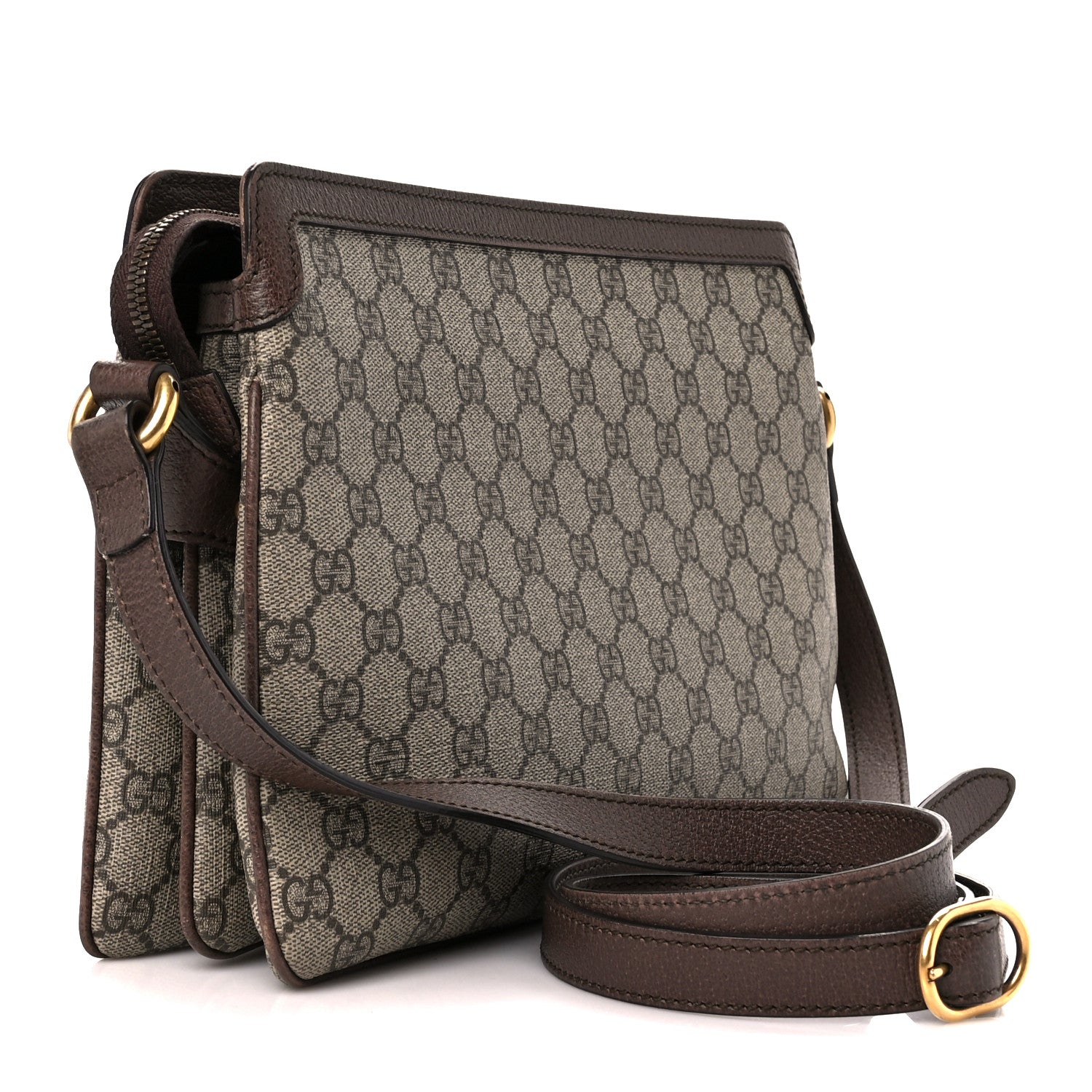 Gucci GG Supreme Monogram Web Medium Ophidia Shoulder Bag Beige New Acero 3 of 12