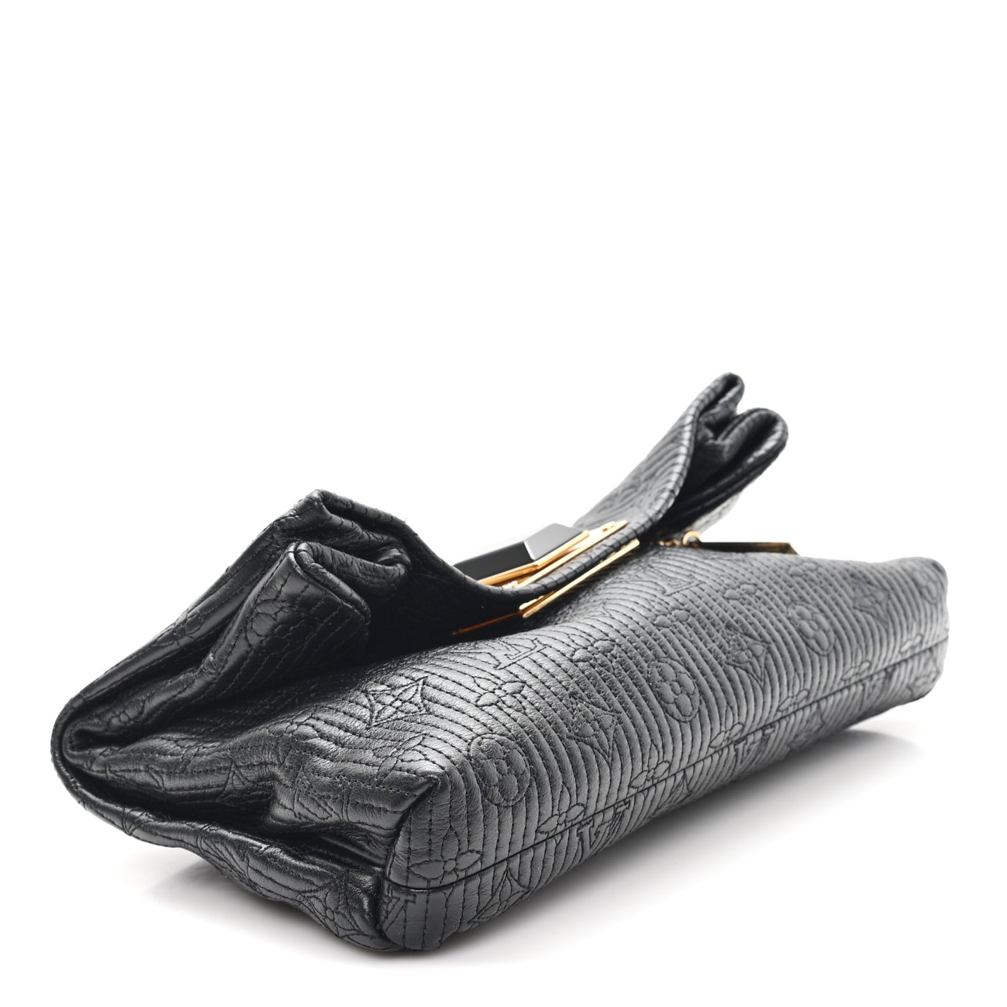 Calfskin Quilted Monogram Altair Clutch Black