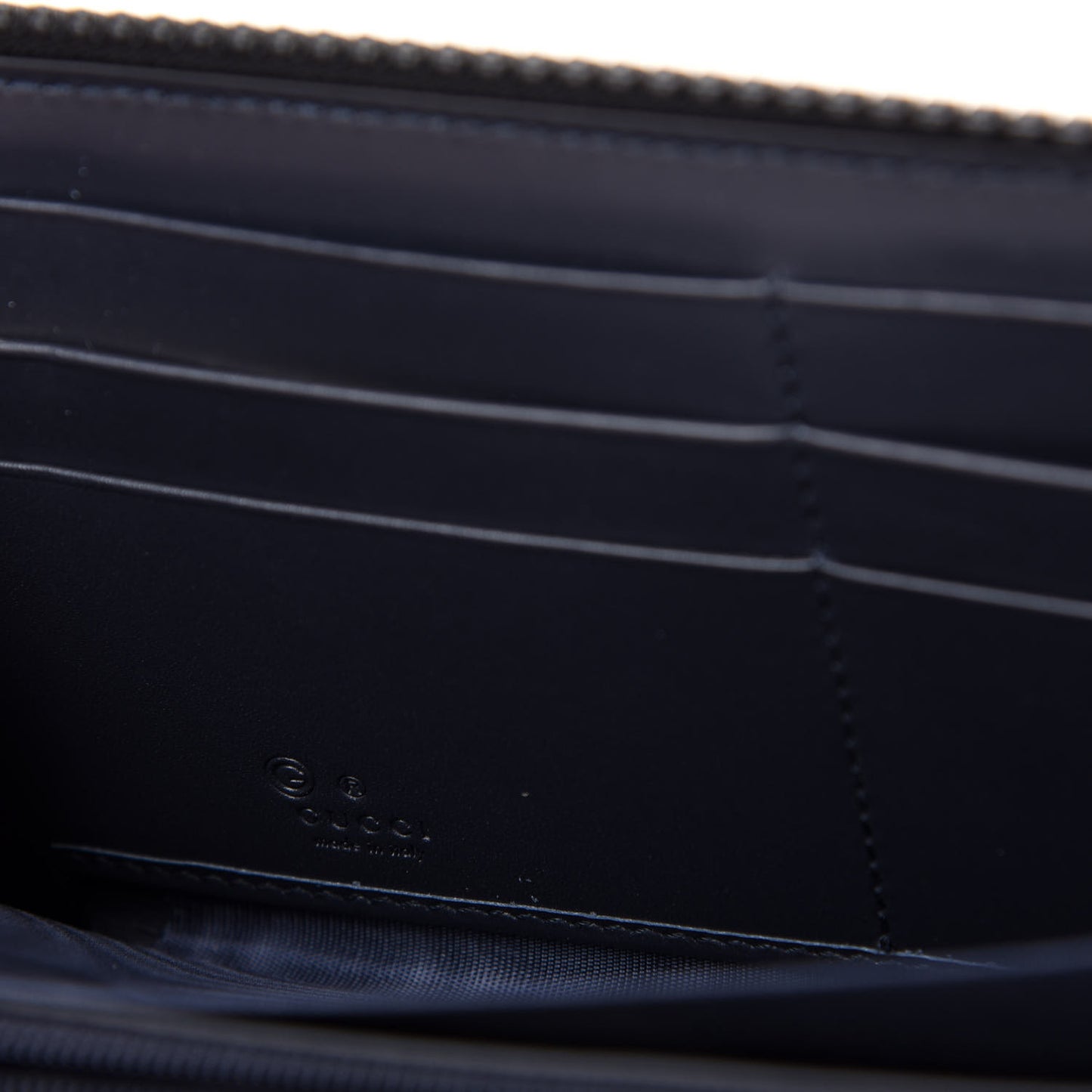 GG Supreme Monogram Blooms Zip Around Wallet Blue