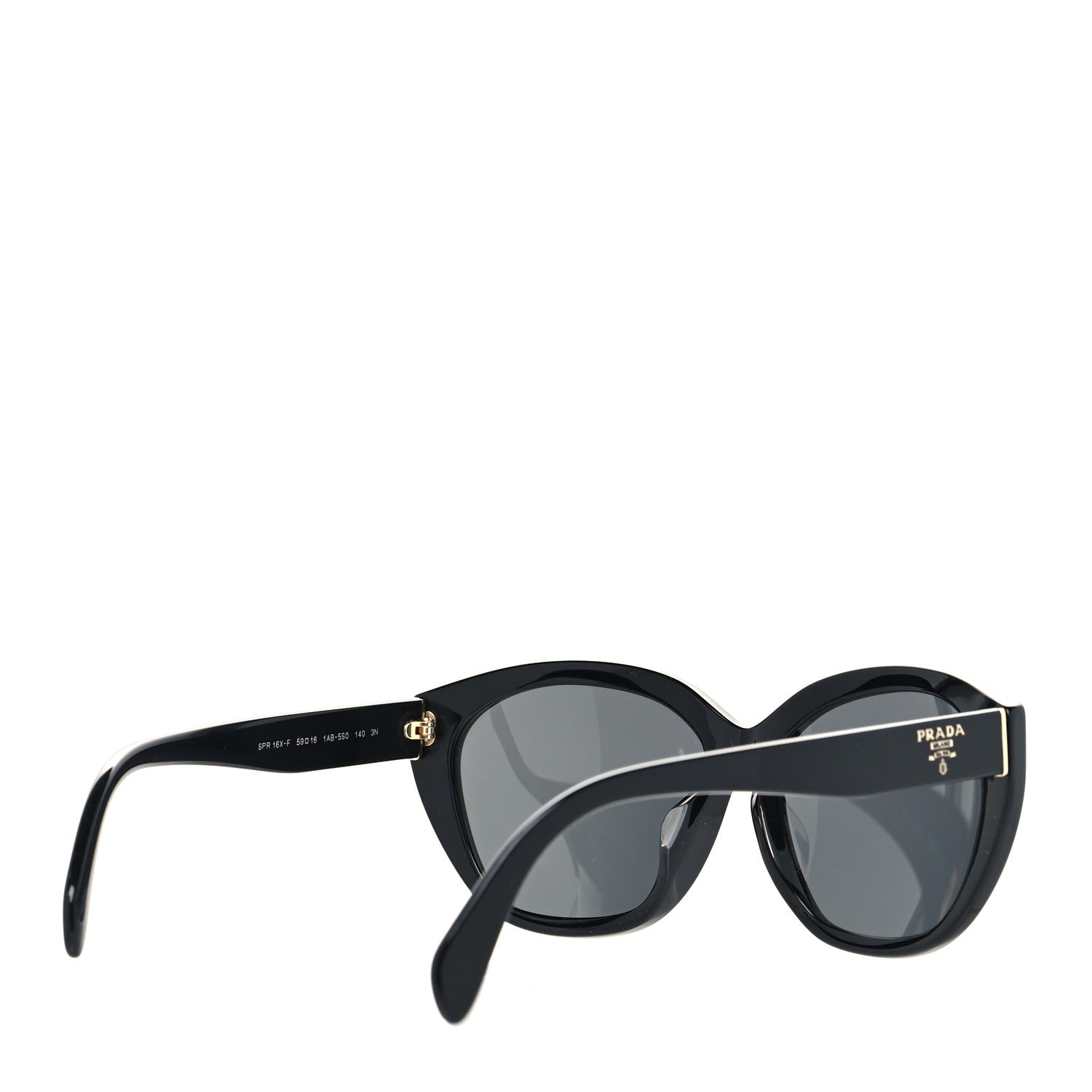 Prada Acetate Sunglasses SPR 16X-F Black 4 of 7