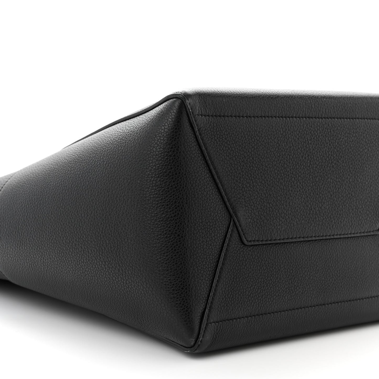 Soft Grained Calfskin Sangle Bucket Bag Navy Blue