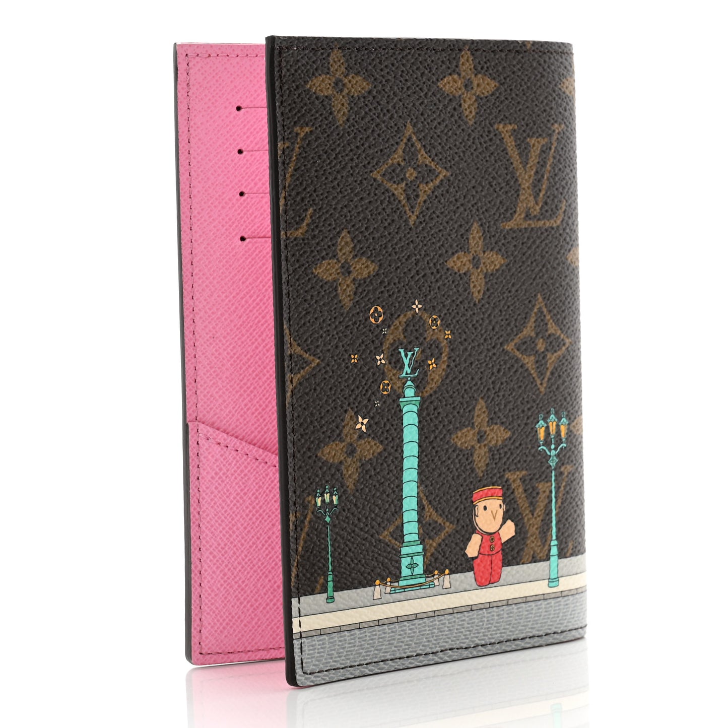 Monogram 2022 Christmas Animation Paris Passport Cover Pink
