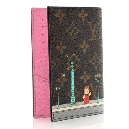 Louis Vuitton Monogram 2022 Christmas Animation Paris Passport Cover Pink 3 of 9