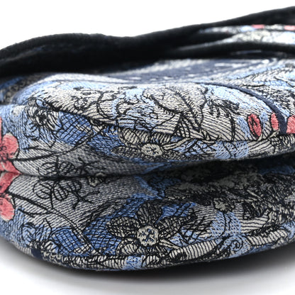 Christian Dior Canvas Embroidered Jardin Magique Saddle Bag Denim Multicolor 8 of 9