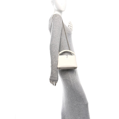 Louis Vuitton Taurillon Mini Capucines Monochrome  White 2 of 12