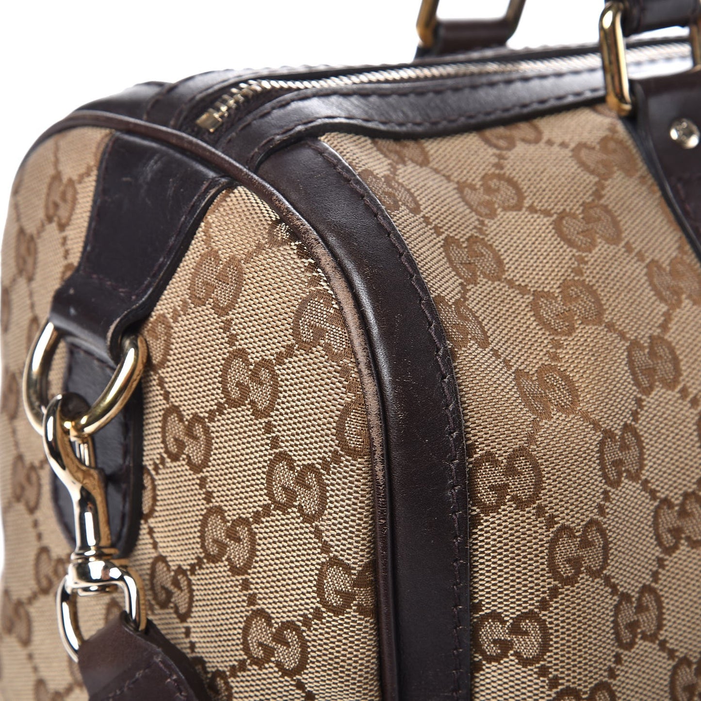 Monogram Vintage Web Medium Boston Dark Brown