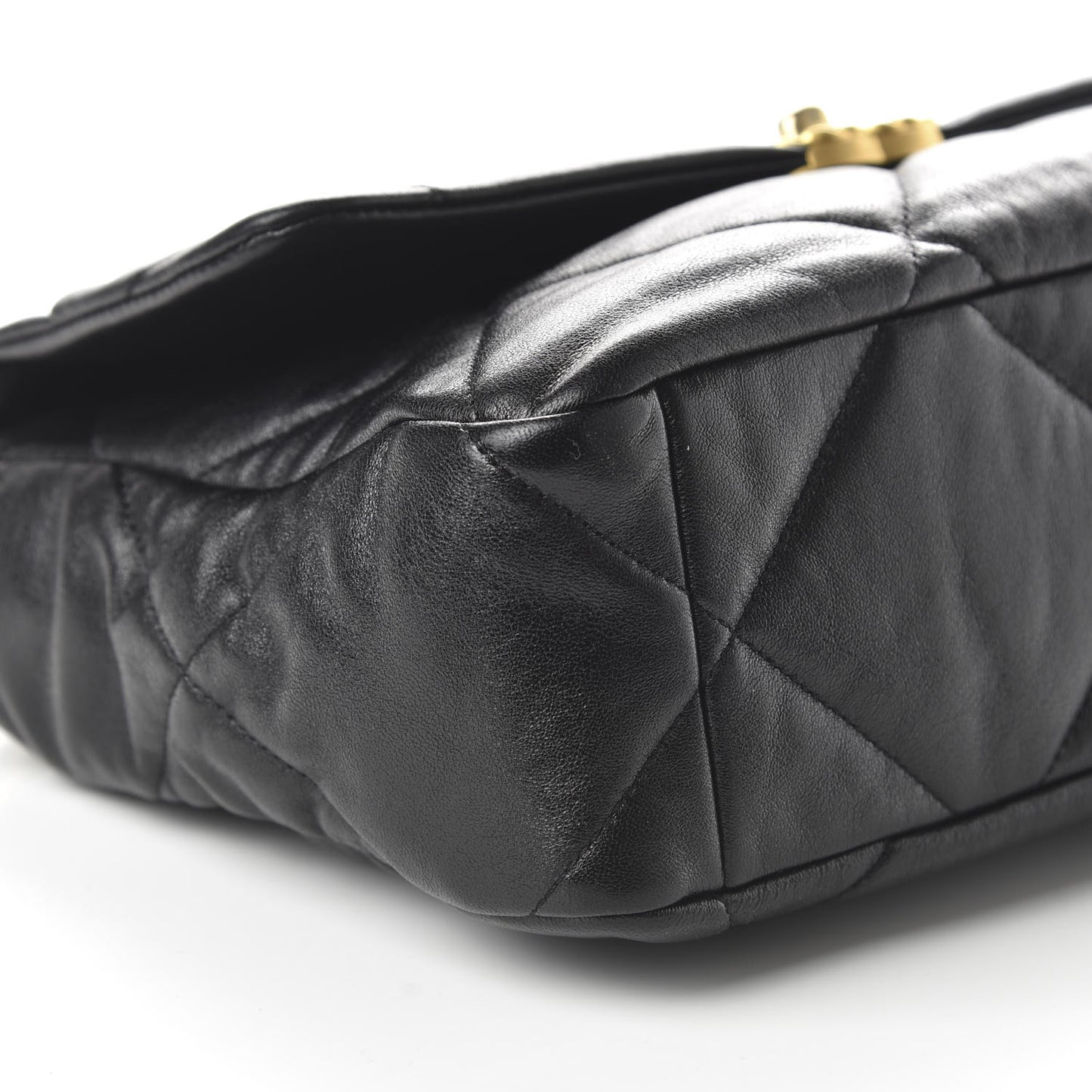 Lambskin Quilted Large 19 Flap Black
