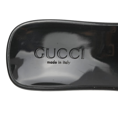 Gucci Rubber Gucci Logo Womens Platform 20/60mm Slide Sandals 38 Black 7 of 8