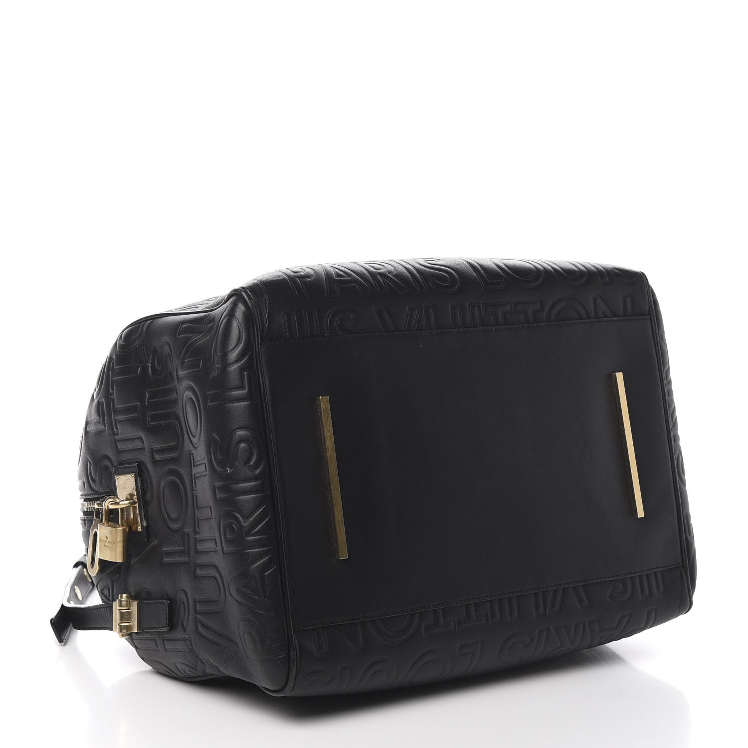 Louis Vuitton Calfskin Embossed Speedy Cube 30 Black 3 of 13