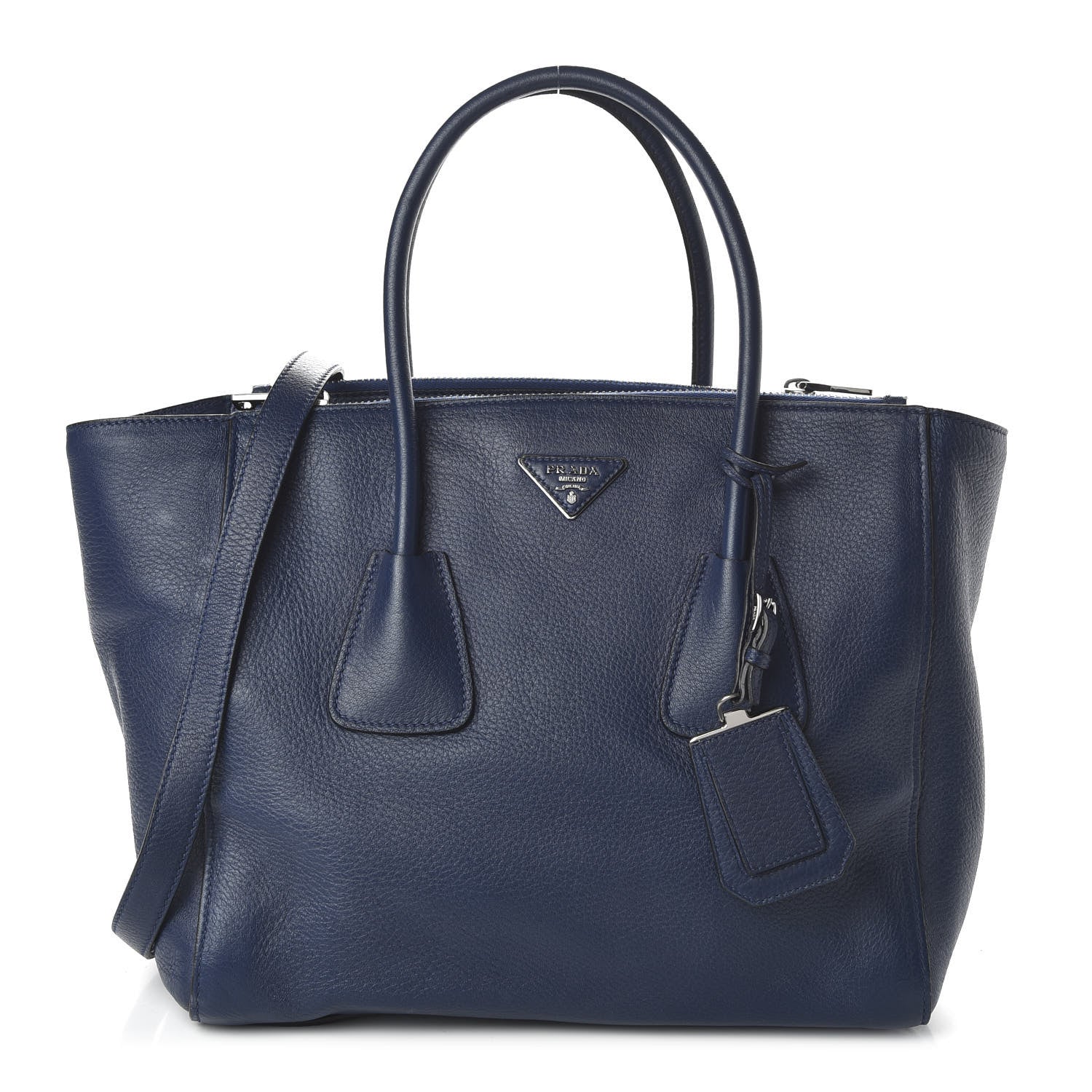 Prada Cervo Deerskin Twin Pocket Tote Bleuette 1 of 11