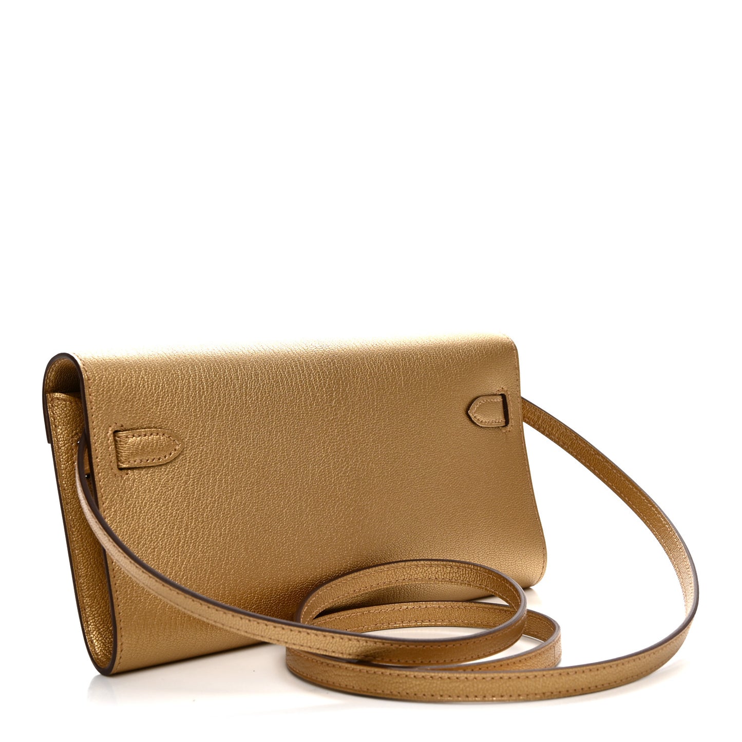Metallic Chevre Chamkilight Kelly Wallet To Go Dore