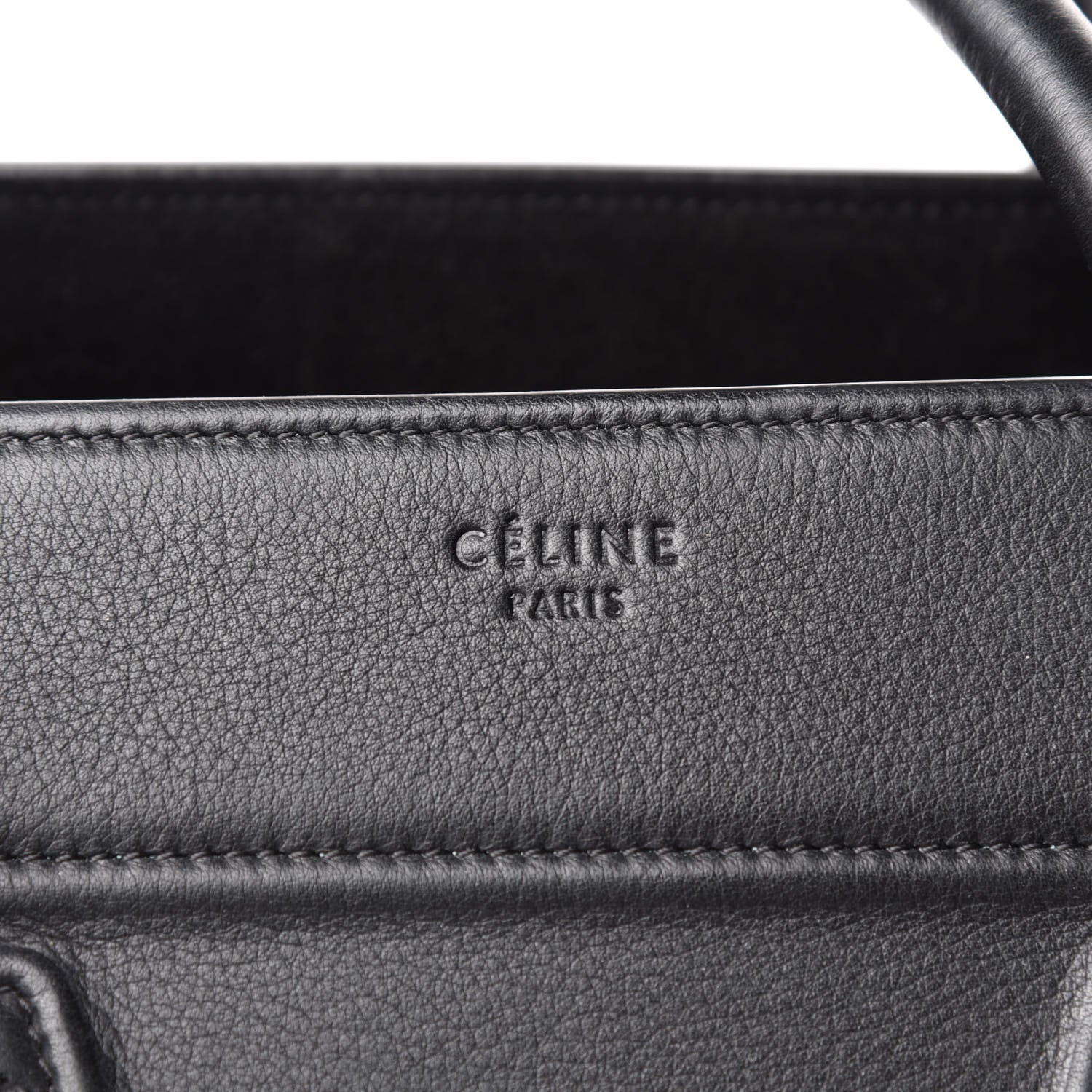 Celine Supple Calfskin Medium Phantom Luggage Black 6 of 8