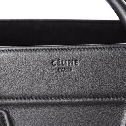 Celine Supple Calfskin Medium Phantom Luggage Black 6 of 8